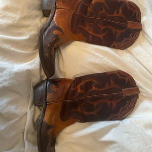 Brown and Tan BOULET Western Cowboy Boots